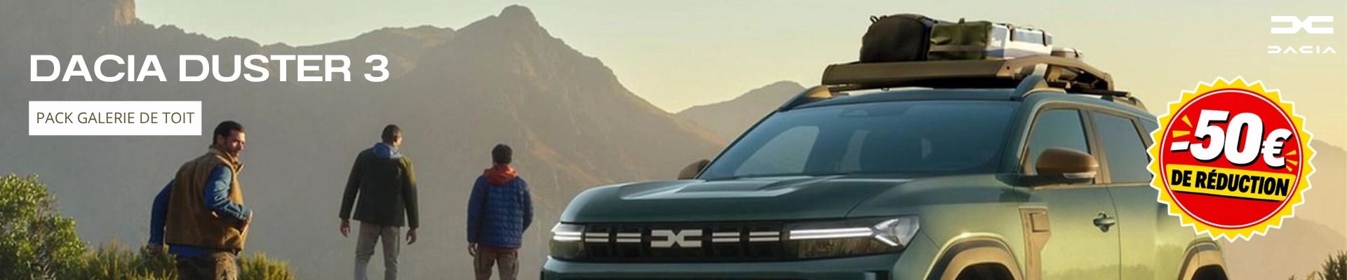 Accessoires pack galerie DACIA DUSTER 3 d'origine