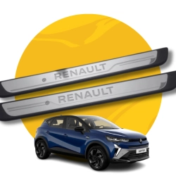 RIDGOEL 4 Pièces Plinthes Fibre Carbone Pour Renault Captur - Protection Seuil Porte Voiture Autocollant