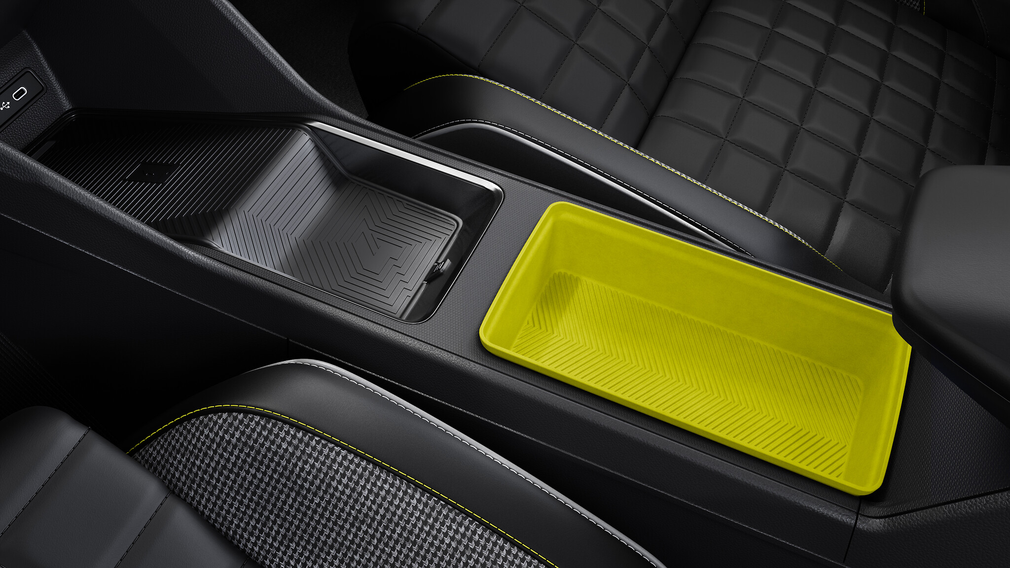 Boîtier grand rangement central - RENAULT R4 ELECTRIQUE – réf. 685602823R