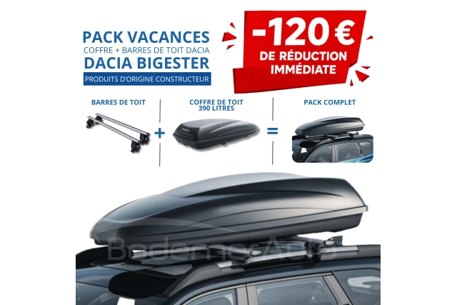 DACIA – Pack coffre et barres de toit Dacia Bigster | - 120 € de remise immédiate