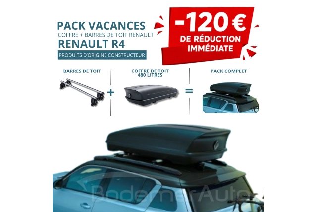 RENAULT – Pack coffre et barres de toit RENAULT R4 E-TECH | - 120 € de remise immédiate