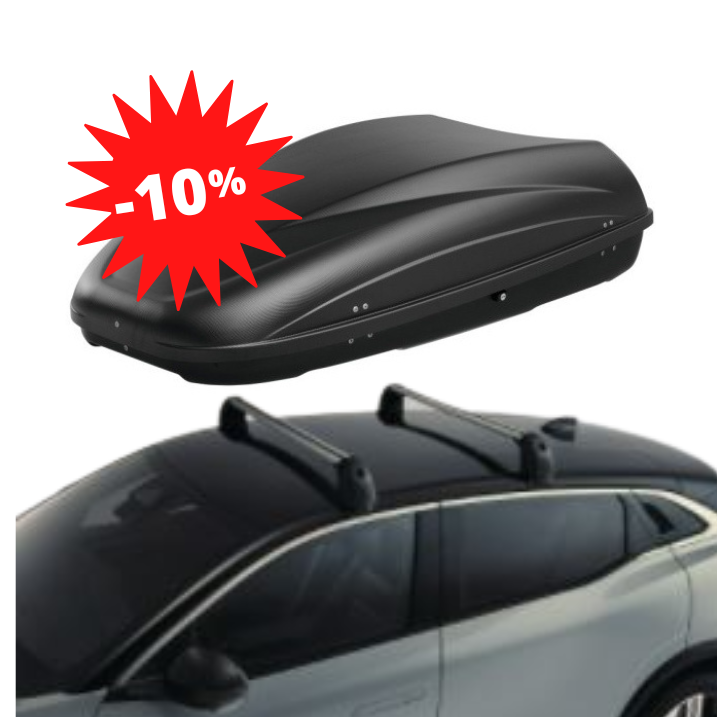 Pack −10 % : ARKANA - COFFRE DE TOIT 630 L + BARRES DE TOIT RENAULT