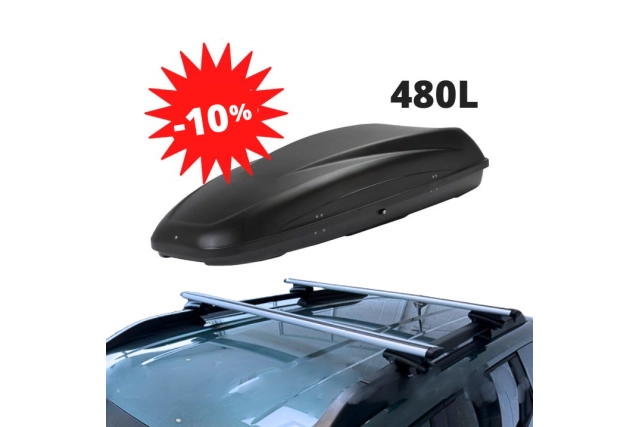 DACIA – Pack −10 % : DUSTER 3 - COFFRE DE TOIT 390 L + BARRES DE TOIT DACIA