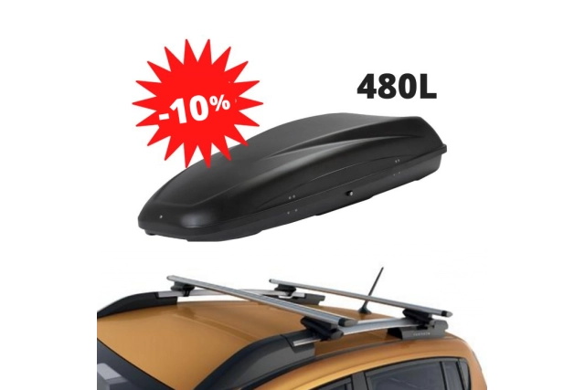 DACIA – Pack −10 % : JOGGER - COFFRE DE TOIT 390 L + BARRES DE TOIT DACIA