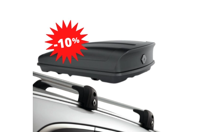 Pack −10 % :  SCENIC 4 / GRAND SCENIC 4 - COFFRE DE TOIT 480 L + BARRES DE TOIT RENAULT