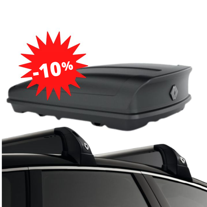 Pack −10 % : SCENIC E-TECH - COFFRE DE TOIT 480 L + BARRES DE TOIT RENAULT