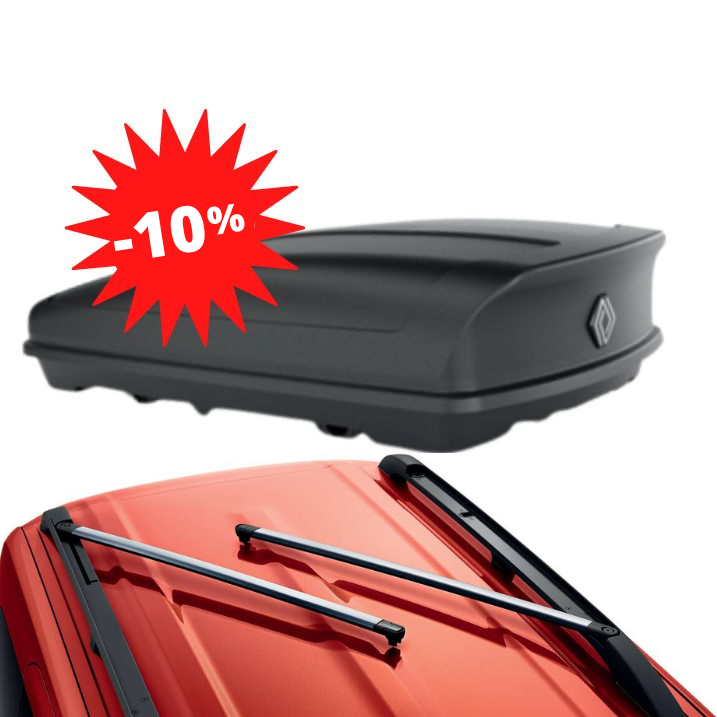 Pack −10 % : KANGOO 3 - COFFRE DE TOIT 630 L + BARRES DE TOIT RENAULT