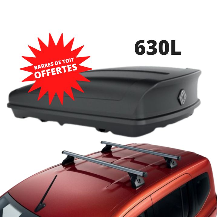 Pack −10 % :KANGOO 3 -- COFFRE DE TOIT 480 L + BARRES DE TOIT RENAULT