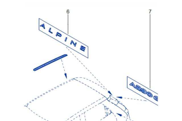 ALPINE – Monogramme arrière 