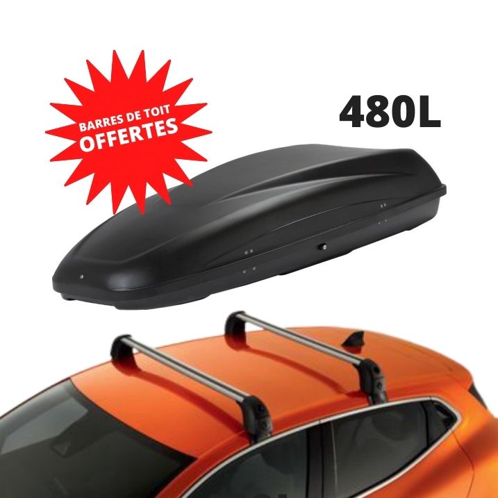 CLIO 5 - COFFRE DE TOIT 480 L + BARRES DE TOIT OFFERTES - RENAULT