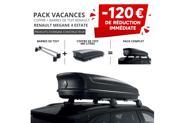 RENAULT – Pack coffre et barres de toit RENAULT MEGANE 4 ESTATE | - 120 € de remise immédiate