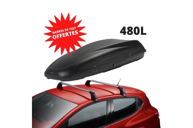 CLIO 4 - COFFRE DE TOIT 480 L + BARRES DE TOIT OFFERTES - RENAULT