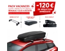 Pack coffre et barres de toit RENAULT CLIO ESTATE | - 120 € de remise immédiate – réf. 8201321621+7711948972 – photo 1