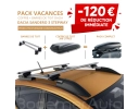 Pack coffre 390L et barres de toit Dacia SANDERO 3 STEPWAY | - 120 € de remise immédiate – réf. 8201733998+7711574057 – photo 1