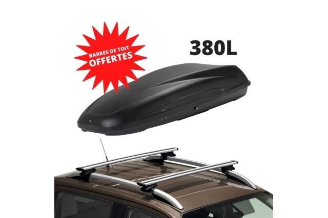 ALASKAN - COFFRE DE TOIT 380 L + BARRES DE TOIT OFFERTES - RENAULT