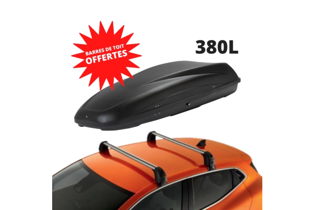 CLIO 5 - COFFRE DE TOIT 380 L + BARRES DE TOIT OFFERTES - RENAULT