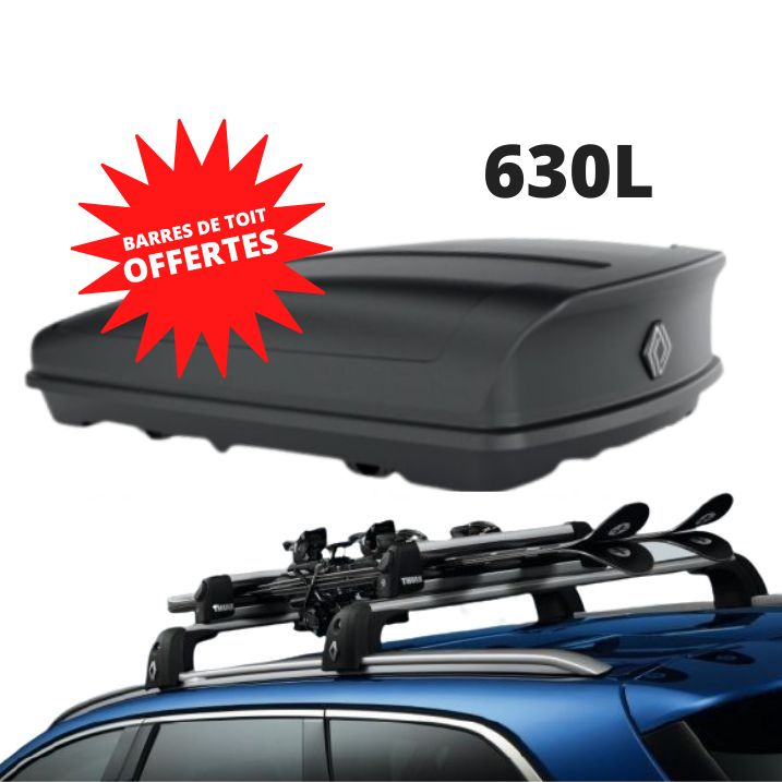 TALISMAN - COFFRE DE TOIT 630 L + BARRES DE TOIT OFFERTES - RENAULT