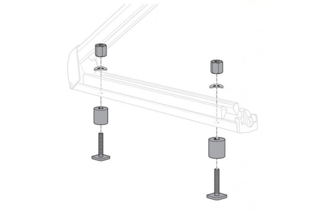 Adaptateur barres de toit pour porte-skis - RENAULT / DACIA