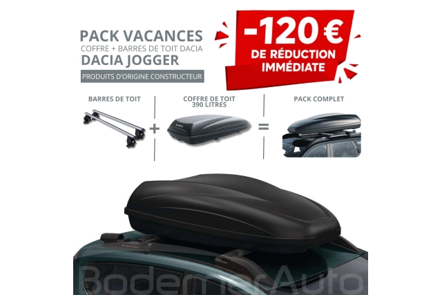 DACIA – Pack coffre et barres de toit Dacia JOGGER | - 120 € de remise immédiate