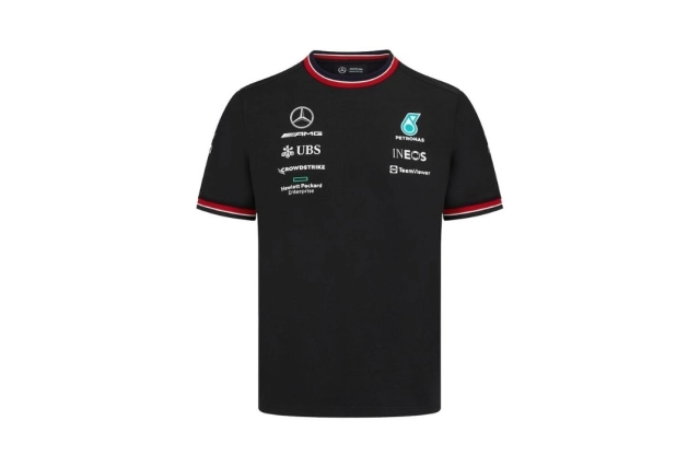 TEE-SHIRT NOIR MERCEDES AMG PETRONAS F1