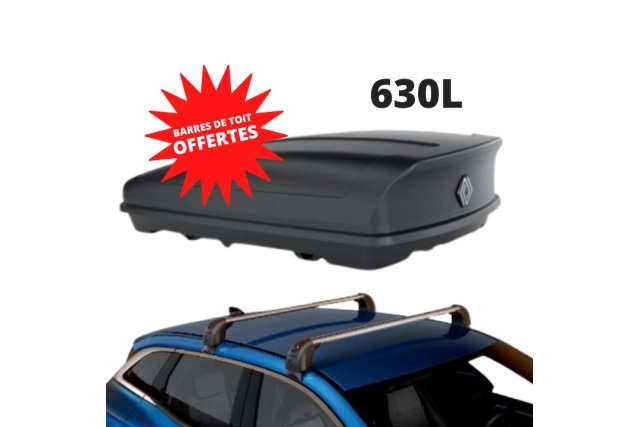 AUSTRAL - COFFRE DE TOIT 630 L + BARRES DE TOIT OFFERTES - RENAULT