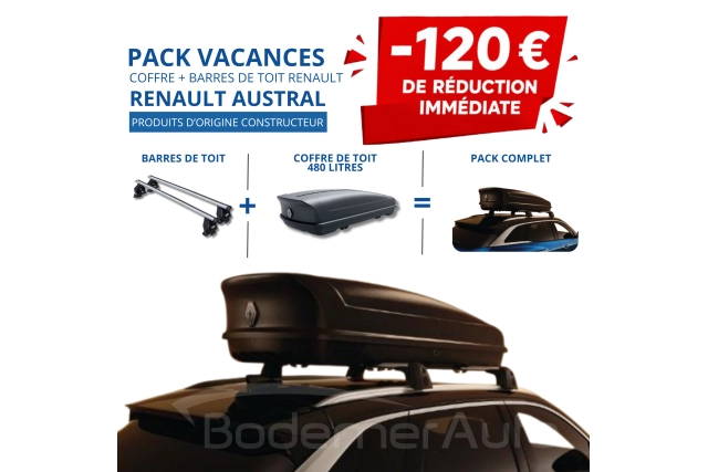 RENAULT – Pack coffre et barres de toit RENAULT AUSTRAL | - 120 € de remise immédiate
