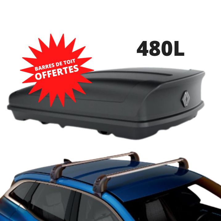 AUSTRAL - COFFRE DE TOIT 480 L + BARRES DE TOIT OFFERTES - RENAULT