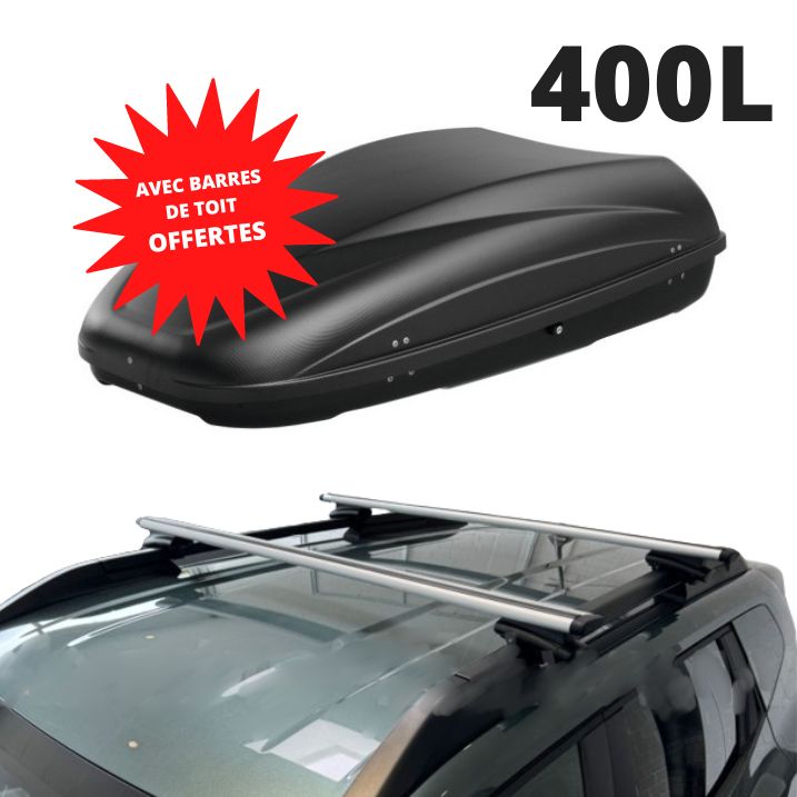 DUSTER 3 - COFFRE DE TOIT 400 L + BARRES DE TOIT OFFERTES - DACIA