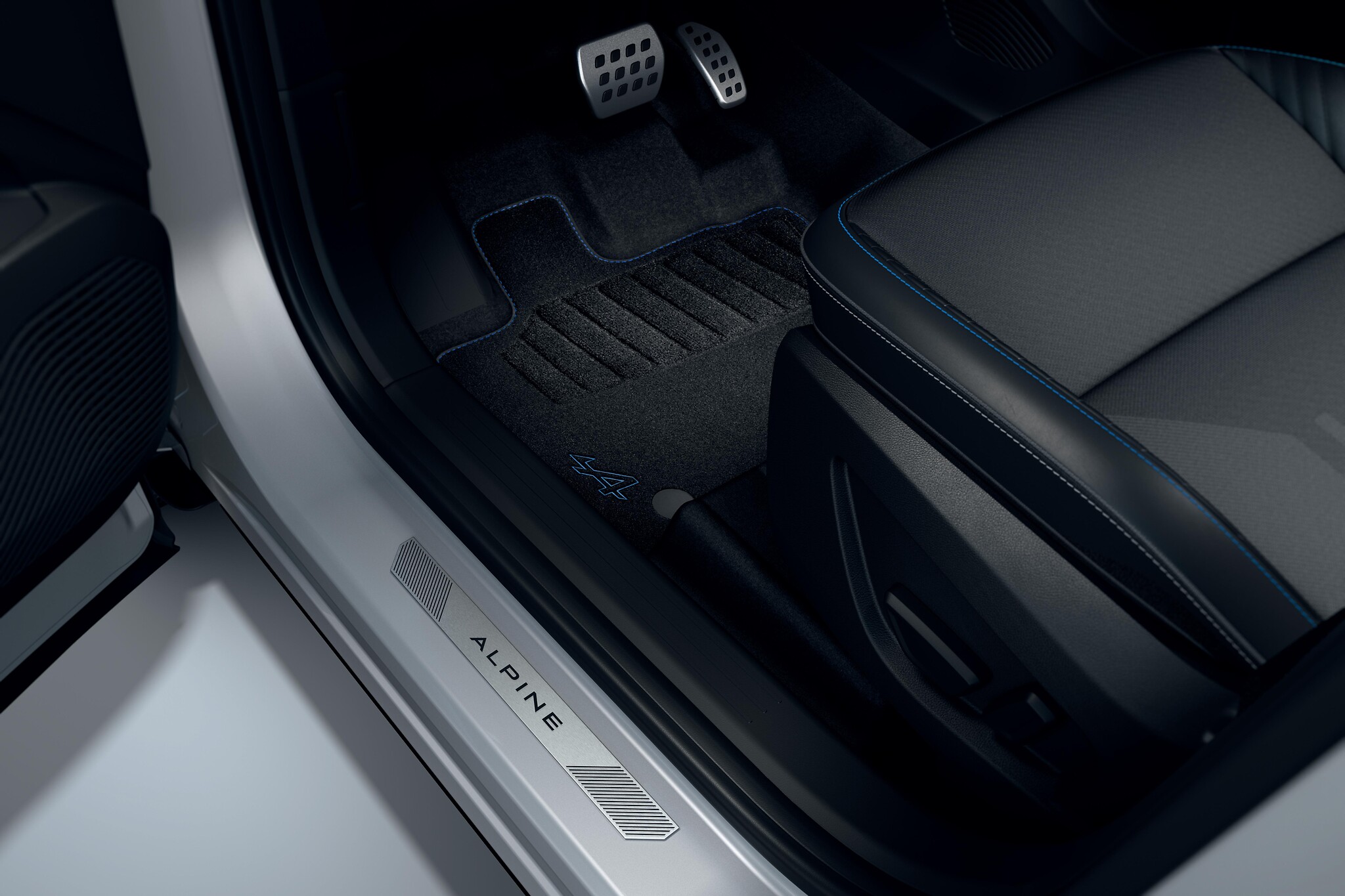 Tapis de sol textile esprit Alpine Lot de 4 (AV+AR) - RENAULT CAPTUR 2