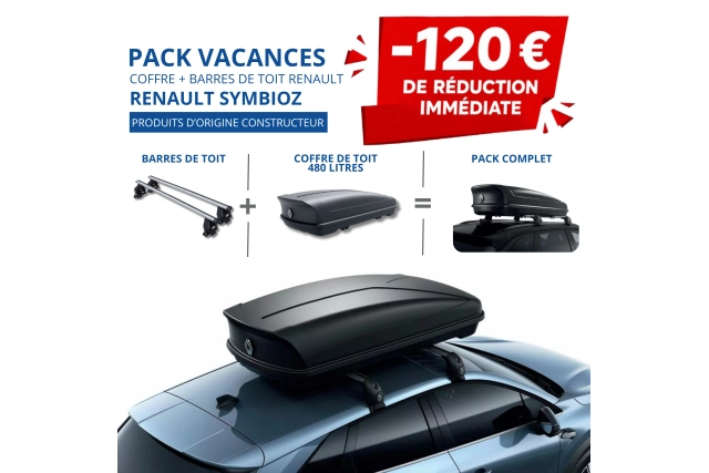 RENAULT – Pack coffre et barres de toit RENAULT SYMBIOZ | - 120 € de remise immédiate