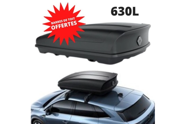 SYMBIOZ - COFFRE DE TOIT 630 L + BARRES DE TOIT OFFERTES - RENAULT