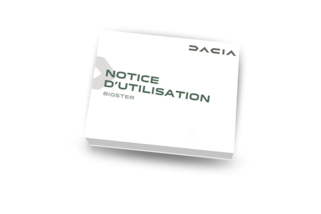 Notice d'utilisation - Dacia BIGSTER