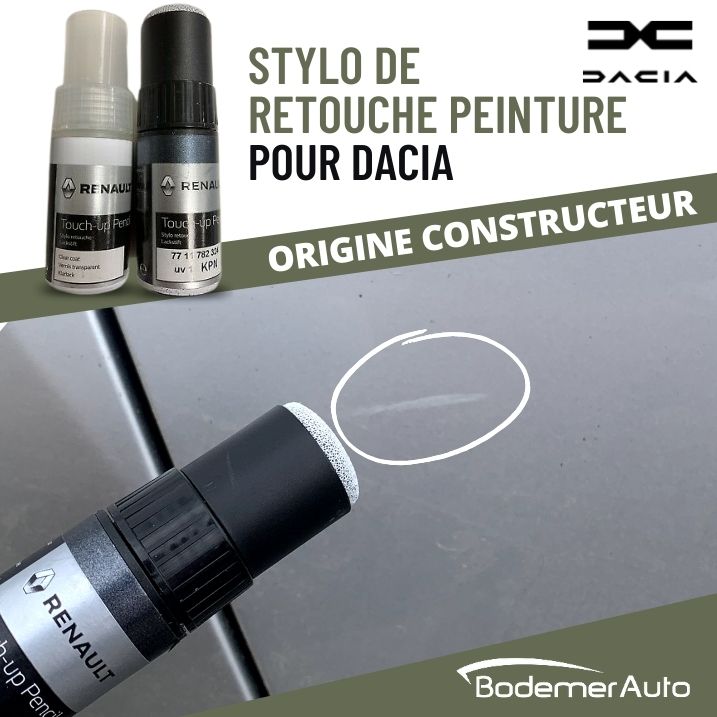 Genuine Colors Stylo Retouche NOIR NV676 Compatible/Remplacement pour Dacia Noir 