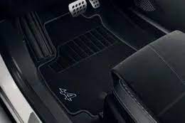 Tapis Voiture Sur Mesure Renault Arkana 2021-2025 - Moquette Noire Bord Rouge - Antidérapant - Fabriqué En Italie