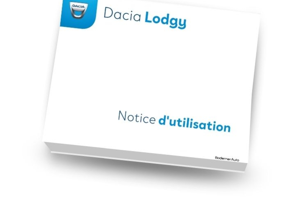 Notice d'utilisation - Dacia LODGY Dacia