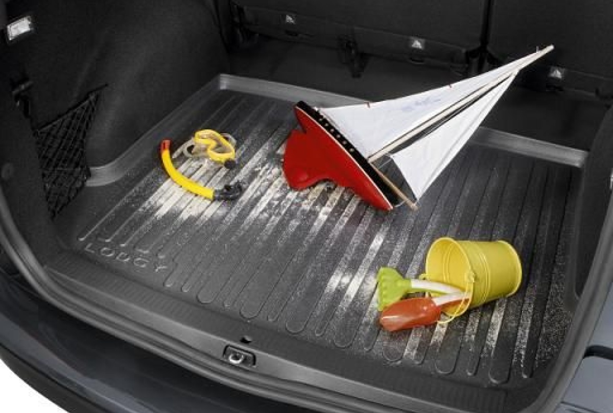 Wanne Dacia Lodgy 7-Sitz protector maletero goma tapis coffre vasca baule Prem